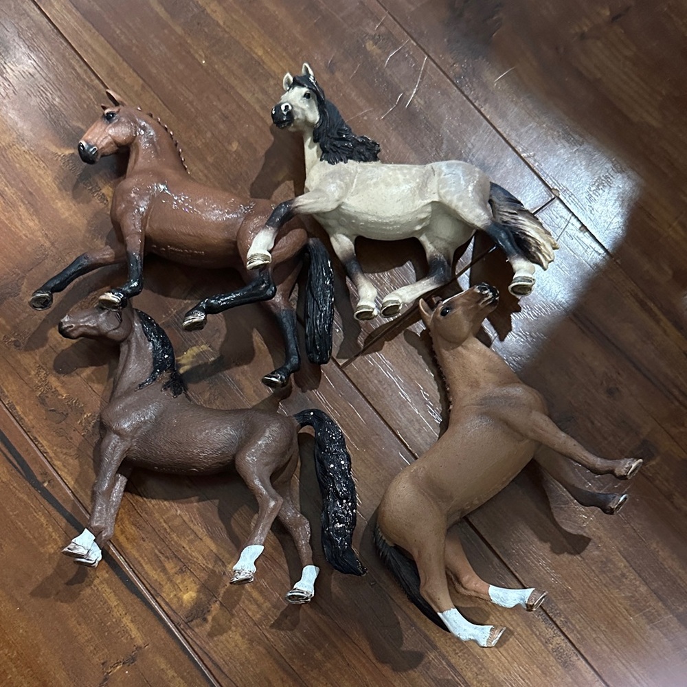 Schleich Horse Lot 4 Glitter Sparkle Retired Collectible Figures